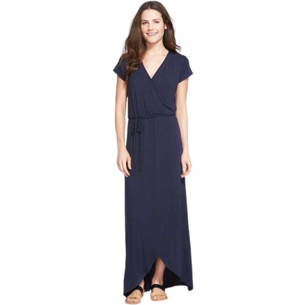 Loveapella Maxi Dress Knit Tulip Hem Navy Blue Boho XL - Picture 8 of 8